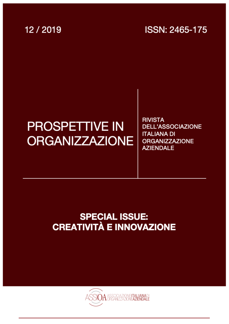 Numero 12 – 2019 – Special Issue: Creatività e innovazione